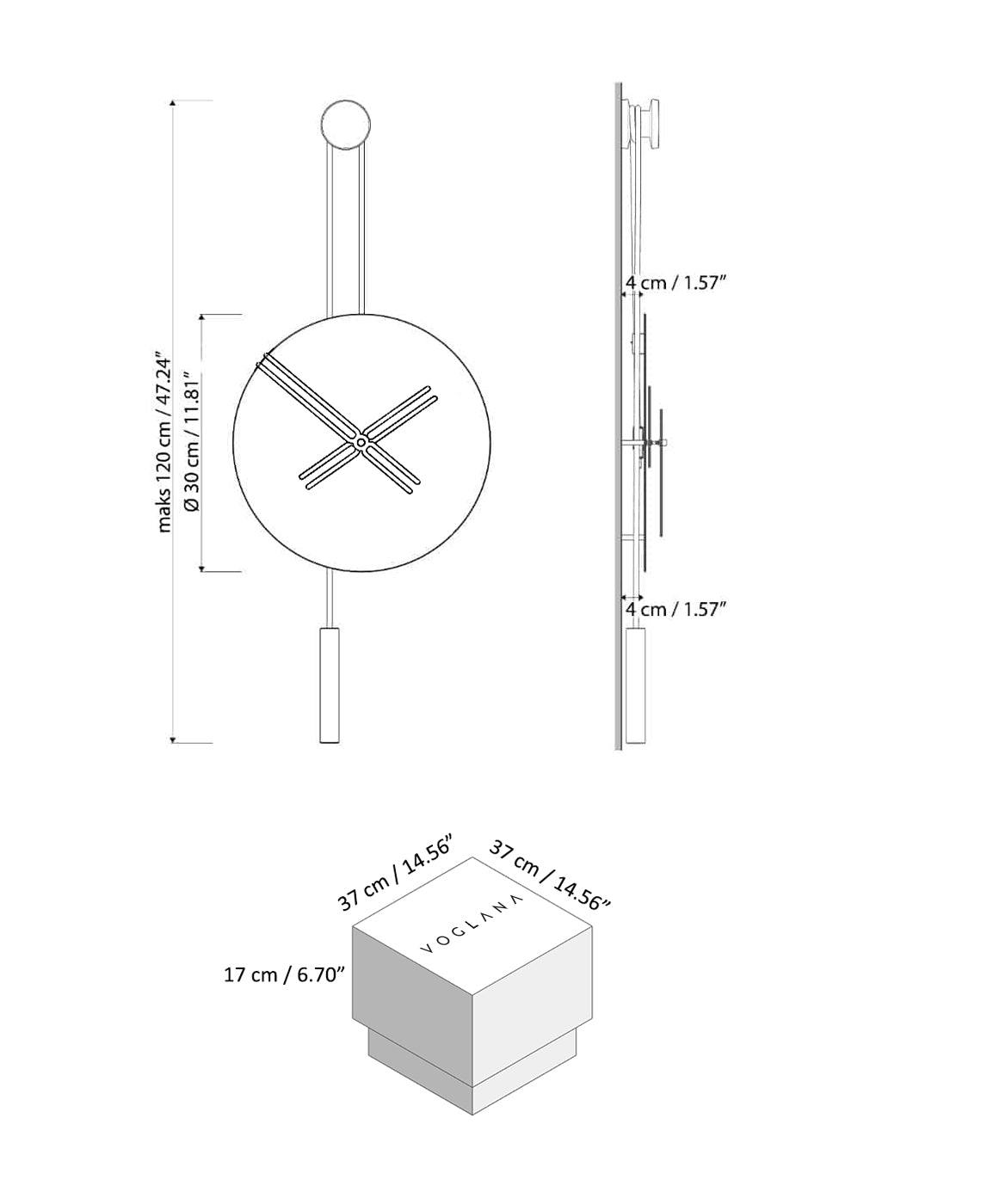 Size chart for Avvolo 30